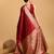Red zari work pure silk saree with blouse