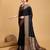 Black zari work pure silk saree with blouse