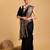 Black zari work pure silk saree with blouse