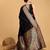 Black zari work pure silk saree with blouse