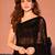 Black Sequinned Embellished Fusion Saree with blouse 
