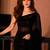 Black Sequinned Embellished Fusion Saree with blouse 