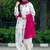 White cotton printed kurta pant set