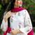 White cotton printed kurta pant set
