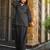 Black cotton plain kurta gharara set