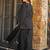 Black cotton plain kurta gharara set