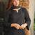 Black cotton plain kurta gharara set