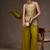 Olive chinon heavy thread embroidery work kurta palazzo set