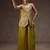 Olive chinon heavy thread embroidery work kurta palazzo set