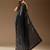 balck Embellished Georgette Sequins work saree with blouse