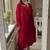 Red georgette heavy thread embroidery work kurta palazzo set