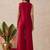 Rani pink vichitra heavy thread embroidery work kurta palazzo with blouse set
