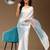 White Embellished Georgette Saree with blouse 