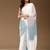 White Embellished Georgette Saree with blouse 