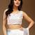 White Embellished Georgette Saree with blouse 