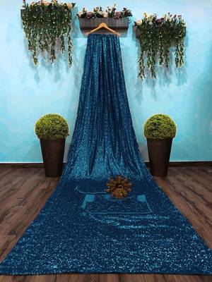 Embellished Sequinned Georgette Heavy Work Saree with Blouse 3