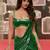 Green Embellished Sequinned Georgette Heavy Work Saree with Blouse