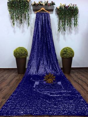 Embellished Sequinned Georgette Heavy Work Saree with Blouse 3