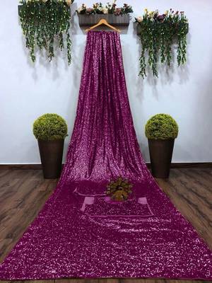 Embellished Sequinned Georgette Heavy Work Saree with Blouse 3