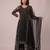 Black butterfly net cording sequence embroidered designer salwar suit
