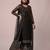 Black butterfly net cording sequence embroidered designer salwar suit