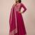 Pink premium silk blend  embroidered sequence festive wear salwar suit
