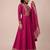 Pink premium silk blend  embroidered sequence festive wear salwar suit