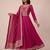 Pink premium silk blend  embroidered sequence festive wear salwar suit