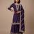 Purple heavy silk blend  cording sequence embroidered celebration salwar suit