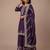 Purple heavy silk blend  cording sequence embroidered celebration salwar suit