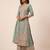 Blue heavy vichitra silk sequence cording embroidered salwar suit