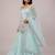Sky blue heavy faux georgette embroidered butterfly net salwar suit