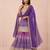Purple heavy chinon digital print sequence embroidered salwar suit