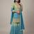 Multicolor heavy chinon digital print festive embroidered salwar suit