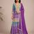 Multicolor heavy chinon artistic print sequence party wear salwar suit