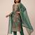 Green heavy chinon sequence embroidered festive wear salwar suit