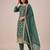 Light teal green heavy chinon jarkan sequence embroidered salwar suit