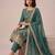 Light teal green heavy chinon jarkan sequence embroidered salwar suit