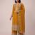 Mustard heavy faux georgette sequence embroidered party wear salwar suit