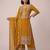Mustard heavy faux georgette sequence embroidered party wear salwar suit