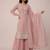 Light pink heavy georgette sequin embroidered elegant salwar suit