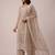 Beige heavy butterfly net cording embroidered designer salwar suit