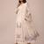 Off white heavy cotton embroidered elegant festive salwar suit