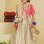 Pink beige embroidered tissue organza lehenga set