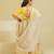 Yellow beige embroidered tissue organza lehenga set