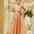 Peach embroidered georgette lehenga set
