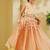 Peach embroidered georgette lehenga set