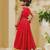 Pink embroidered georgette lehenga set