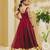 Maroon embroidered georgette lehenga set