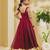 Maroon embroidered georgette lehenga set